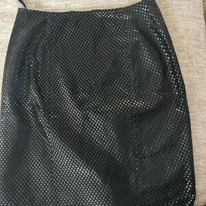 Halston Heritage Black Textured Pencil Skirt